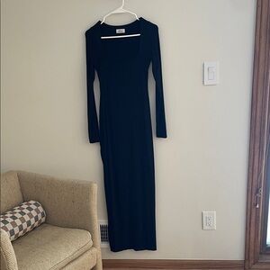 Oh Polly Classic Black Long Sleeve Dress